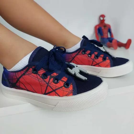 Tênis infantil masculino Super Heróis, Aranha, Batman, H.Ferro, Hulk, América, Original