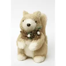Esquilo Decorativo com Cachecol Natal – 14x20x24cm