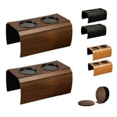 Kit Esteira Para Poltrona Braço de Sofá MDF Ideal Para Sala 2 Unidades Com Porta Copo Design Moderno