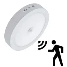 Plafon Sobrepor Sensor De Presença Led Redondo Bivolt 18W