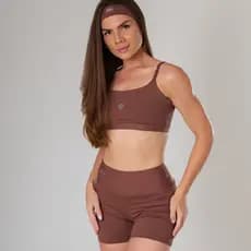Conjunto Fitness short FORRADO + Top para corrida cross bike pedal Treino