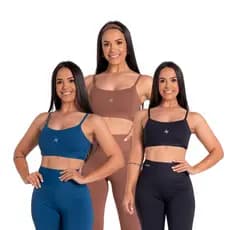 Kit 3 Top Feminino Fitness Com Sustentação Academia Alçinha