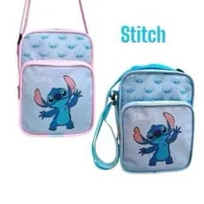 Bolsa transversal stitch infantil/bolsinha infantil/bolsa de ombro