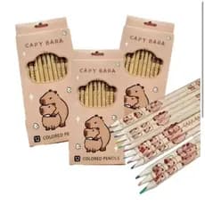 Kit Lápis de Cor Capivara – 12 Cores | Material Escolar |  Volta as Aulas