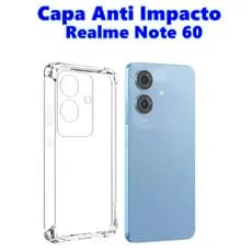 Capa Transparente Realme Note 60 Anti Impacto Capinha De Silicone Com Borda Case Anti Shok