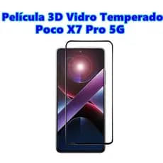 Película 3D Poco X7 Pro 5G Protetora De Tela Frontal Full Cover Para Celular Xiaomi + Kit Aplicação