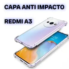 Capa Para Redmi A3 Anti impacto Transparente Capinha Redmi A3 De Silicone Com Borda + Proteção Contra Quedas