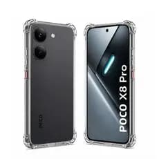 Capa Anti Impacto Para Poco X8 Pro 5G Capinha Transparente Com Borda Protetora Compatível Com Pocophone X8 Pro 5G