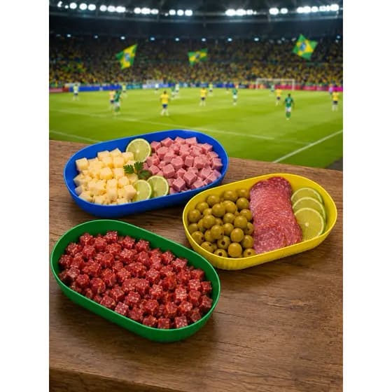 Kit 6 Petisqueiras Acrílico Transparente Para Copa Churrasco Petiscos Festa EDIÇÃO ILIMITADA! ENVIO IMEDIATO
