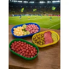 Kit 6 Petisqueiras Acrílico Transparente Para Copa Churrasco Petiscos Festa EDIÇÃO ILIMITADA! ENVIO IMEDIATO