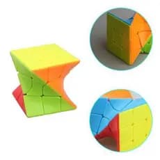 kit 12 cubo mágico torção twisty sem adesivo magic cube