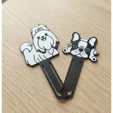 kit 2 marca paginas para livros, revistas, agendas  pets fofinhos  raça shitzu e buldogue frances