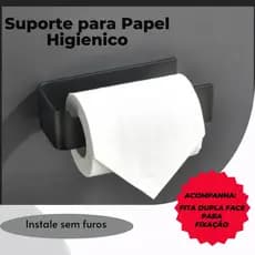 suporte para papel higienico moderno sem furos na parede