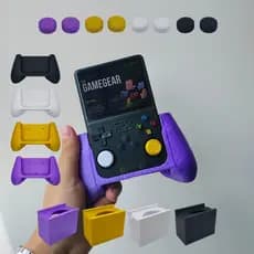 Kit Grip com base capa dos Analógicos e pegada controle para R36S ou R36 Ultra diversas cores