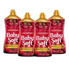Kit 4 Amaciante Concentrado Baby Soft Desejo Envolvente 1,5L