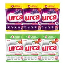 Kit 3 Lava Roupas Pó Concentrado Coco Urca Sachê 800G + 3 Lava Roupas Pó Concentrado Urca Lavanda Sachê 800G