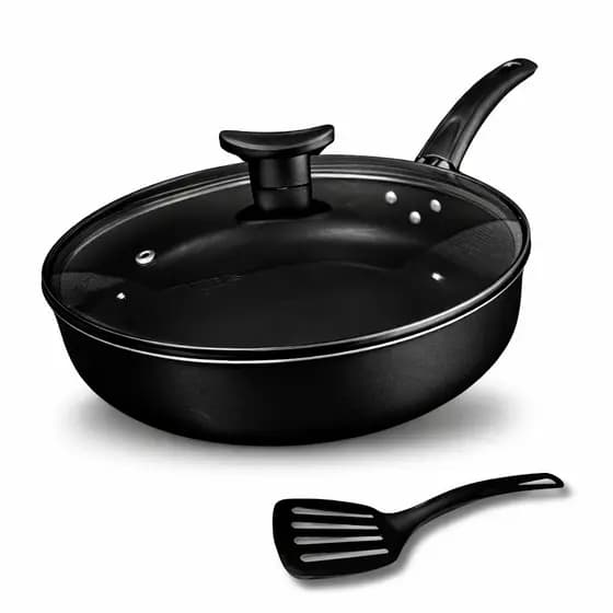 Frigideira Alta 22 cm Antiaderente Teflon 5 Camadas com Espátula Inclusa