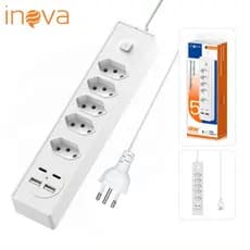 【2m】Inova Régua Filtro de Linha Filtro de linha com protetor contra surtos (DPS) 110/220 volts