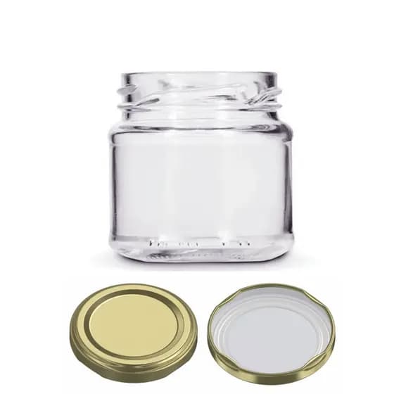 12 Potes Vidro 150ml - Mini Belem - Tampa Metal - para Vela Tempero Doce Mel Geleia
