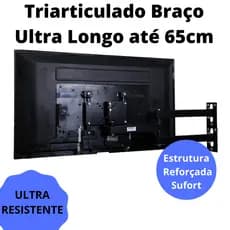 Suporte TV Parede Tri Articulado - Braço Longo 65cm, TV ATÉ 70POLEGADAS SUFORT