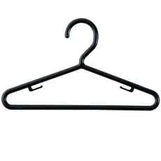 CABIDE INFANTIL PLÁSTICO PRETO KIT 20 UNIDADES