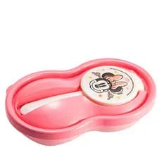Porta Papinha Infantil com Colher | Pote Bebê Portátil para Passeio | Mickey Minnie | Prático e Seguro