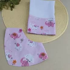 Kit fraldinha de boca + babador impermeável - produto artesanal
