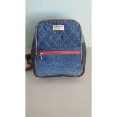 Mochila Jeans Artesanal | Upcycling | Bolsa Feminina Casual com Bolsos