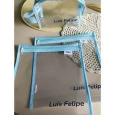 Kit organizador creche com 3 saquinhos + necessaire personalizados l Saquinhos organizadores com nome