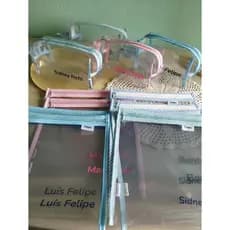 kit creche  com 3 sacos organizadores + 2 necessaire multiuso + necessaire higiene bucal Personalizado com nome