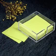 Porta Guardanapo Acrílico Transparente Organizador Mesa Cozinha Decorativo Minimalista Multiuso
