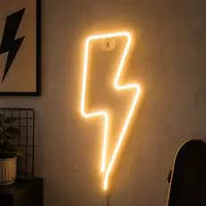 Placa Neon LED Raio Acrílico Decorativa Luz Letreiro Luminoso Parede Quarto Gamer Sala Escritório