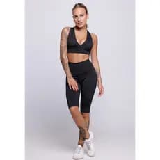 Conjunto Fitness Esportivo Bermuda Ciclista + Top Bojo Costa Cruzada Academia