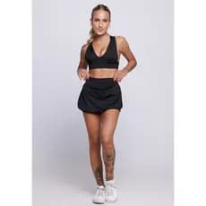 Conjunto Feminino Para Academia Fitness Short Saia Com Top Bojo Costa Cruzada