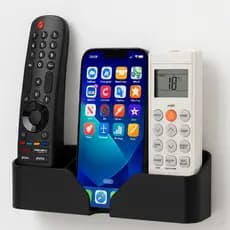 Suporte De Parede Porta 3 Controles Remoto Celular Tv E Ar Organizador