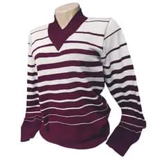 Suéter Feminino Listrado Dégradé Blusa Feminina Moda Outono Inverno