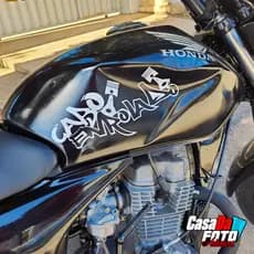 Adesivo Cabo Enrolado de recorte para Moto tanque viseira capacete paralama bike grau  20 ou  30 cm preto branco