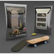 Skate de Dedo Profissional- Finger board shape em Madeira, Rodas com Rolamentos