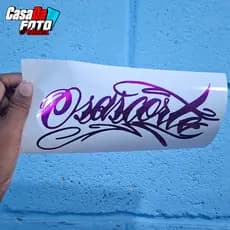 Adesivos Osascorte Roxo Metalico 20x8cm para moto bike viseira de capacete tanque paralama decoração