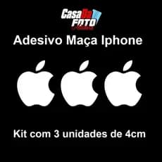 Adesivo Apple IPhone kit com 3 adesivos em Vinil automotivo para carro moto bicicleta