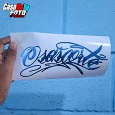 Adesivos Osascorte Azul Metalico 20x8cm para moto bike viseira de capacete tanque paralama decoração