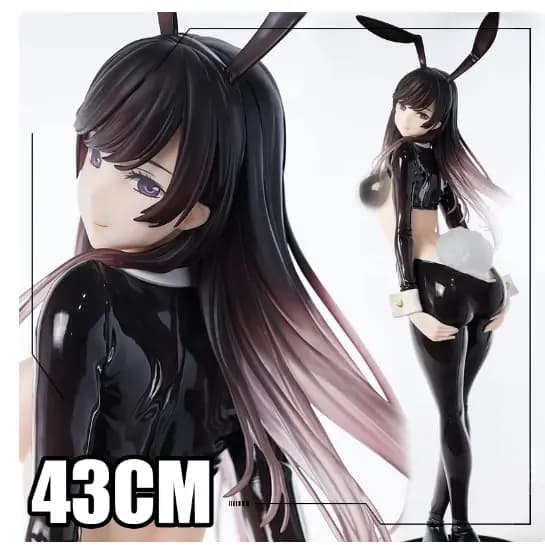 Action Figure Coelhinha Anime, coleção japonesa para adultos, modelo de boneca, presentes, flor nativa, 1, 4, 43cm
