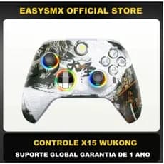 EasySMX X15 Wireless Gamepad Bluetooth Gaming Controller Compatible with PC/NS/TV/Phone/Steam RGB Hall Effect Black Myth