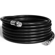 Cabo Coaxial Preto Blindado RG6 para Antena de TV – Digital, Parabólica e TV a Cabo