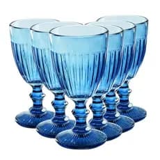 Jogo de Taças de Vidro Blue Athena de 340ml com 6 Peças
