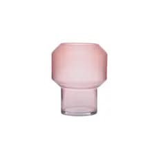 Vaso Frosted Rosa 15x19x15Cm Vidro
