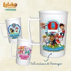 kit 100 Caneca 400ml - patrulha canina - personalizada - promoção