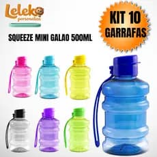 KIT com 10 Garrafas Galão 500 ML - Várias Cores