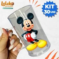 Kit 30 Caneca Personalizada  Acrílica 400ML - FAZEMOS SEU TEMA - Lembrancinha - Festa