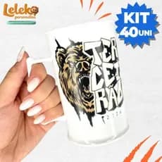 Kit a partir de 15 Unidades Caneca Acrílica 400ML - Personalizada - SUA IDEIA